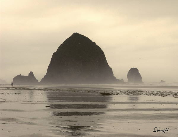 Dreary Haystack Rock