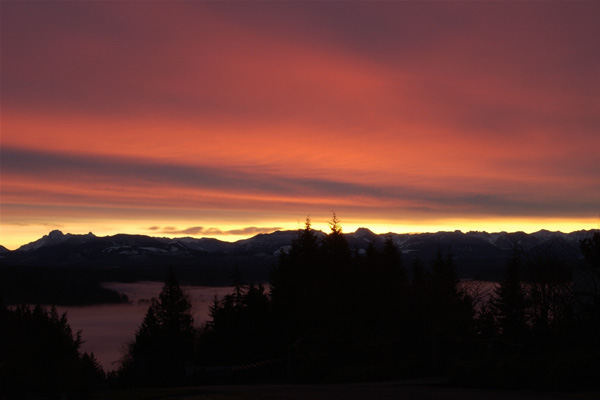 Sunrise over Snoqualmie Valley
